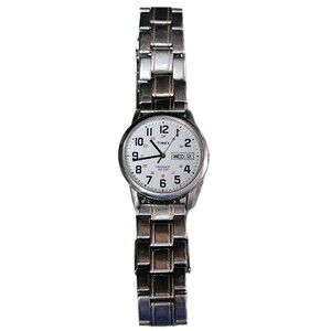 Timex Indiglo Watch Water Resistant 30 M Silver Tone SS Band With Day And Date